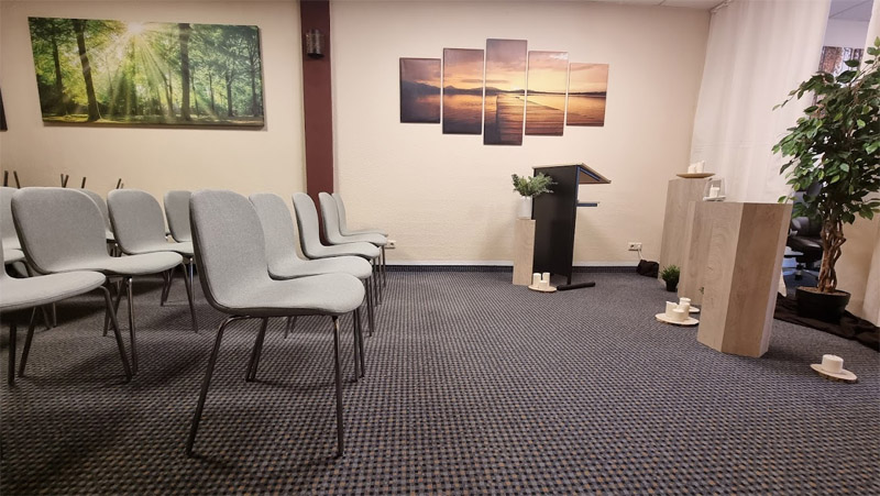 Abschiedsraum von Samsara Bestattungen in der Maxim-Gorki-Straße Magdeburg